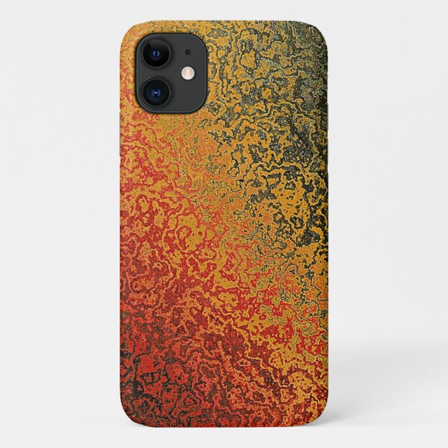 Red Green And Gold Pattern Case-Mate iPhone Case (Back)
