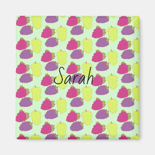 Red,Green And Purple Grapes Magnet