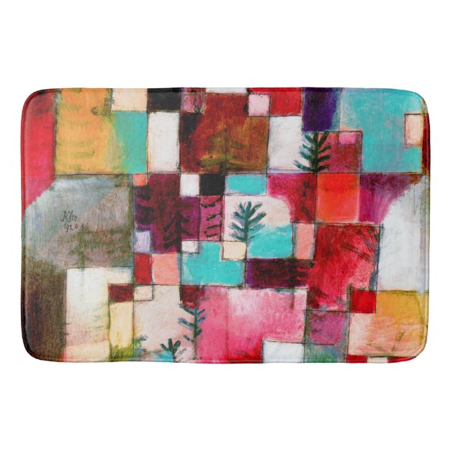 Red Green and Violet, Paul Klee Bath Mat (Front)