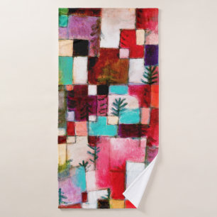 Red Green and Violet, Paul Klee Bath Towel