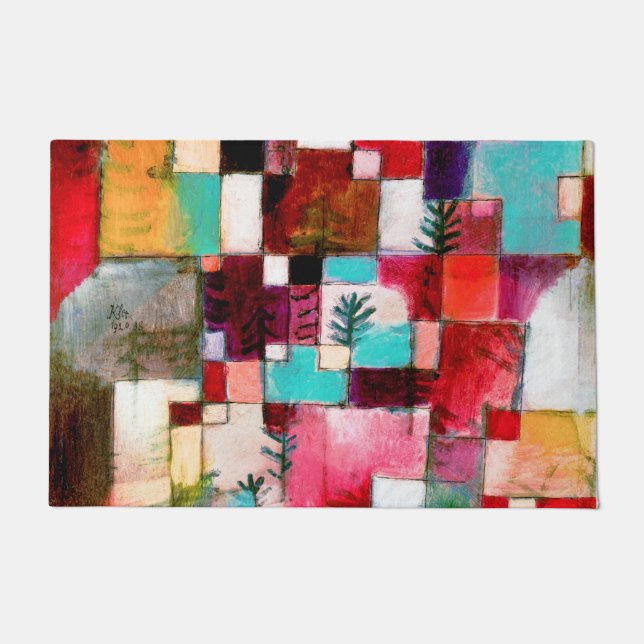 Red Green and Violet, Paul Klee Doormat (Front)
