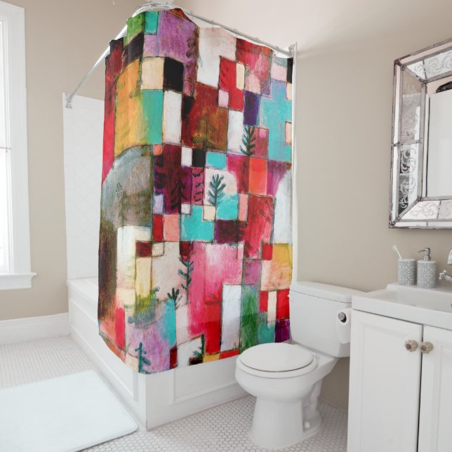 Red Green and Violet, Paul Klee Shower Curtain (In Situ)