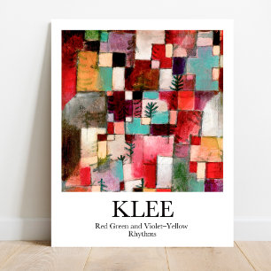 Red Green and Violet–Yellow Rhythms by Paul Klee Poster