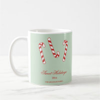 Red, Green and White Candy Cane Christmas Pattern