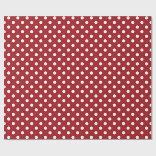 Red , Green, and White Snowflake Lane Christmas Wrapping Paper
