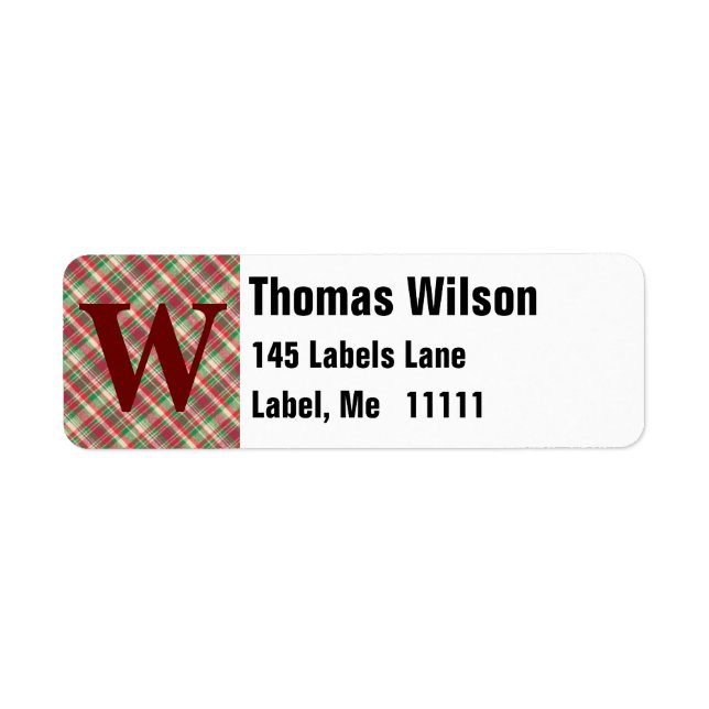 Red Green and White Tartan Plaid Pattern (Front)