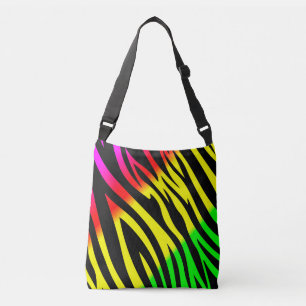 Red Green and Yellow animal print  Crossbody Bag