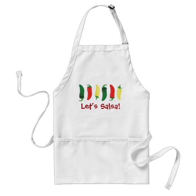 Red Green and Yellow Hot Salsa Chilli Peppers Standard Apron (Front)