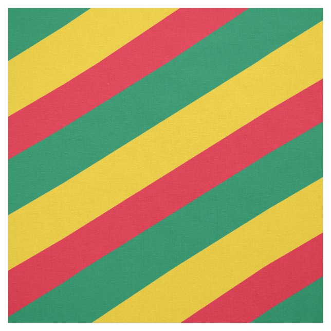 Red, green and yellow striped pattern fabric (Swatch)