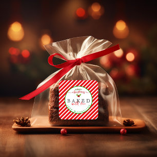 Red Green Baked With Love Christmas  Square Sticker