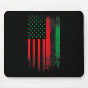 Red Green Black History American African Flag  Mouse Mat