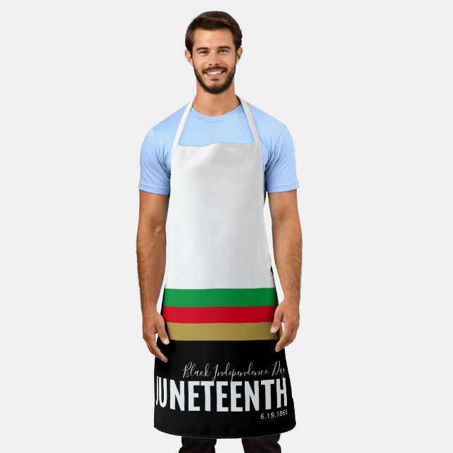 red green Black Independence Day 1865 JUNETEENTH Apron (Worn)