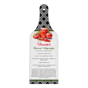Red Green Black Italian Nonna Custom Recipe  Cutting Board