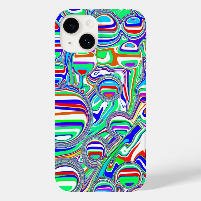 Red, Green, Blue, Abstract Lines Case-Mate iPhone Case (Back)