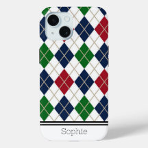 Red & Green & Blue Argyle Custom Samsung