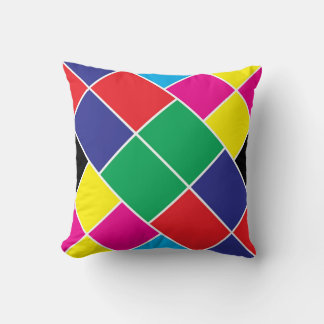 red green blue cyan magenta yellow black cushion