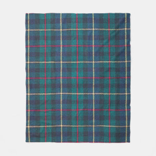 Red, green, blue Scottish tartan pattern. Fleece Blanket