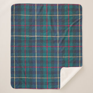 Red, green, blue Scottish tartan pattern. Sherpa Blanket