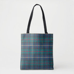 Red, green, blue Scottish tartan pattern. Tote Bag