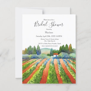 Red Green Blue Vineyard Invitation