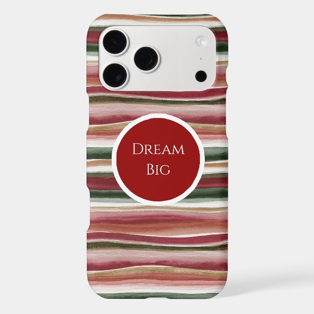 Red Green Blush White Gold Stripes (Back)