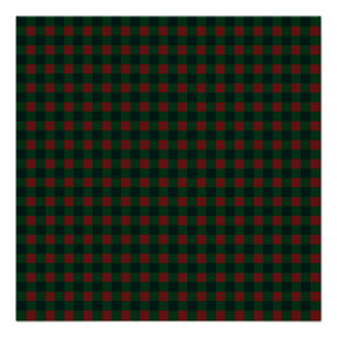 Red Green Buffalo Plaid Holiday Poster