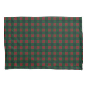 Red Green Buffalo Plaid Pillow Case for Christmas 