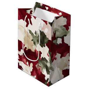 Red Green Camo Birthday Medium Gift Bag