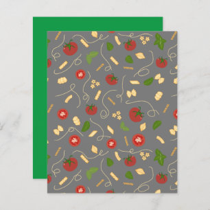 Red Green Charcoal Pasta Basil Scrapbook Paper