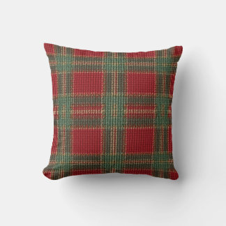 Red Green Chequered Cushion Pillow