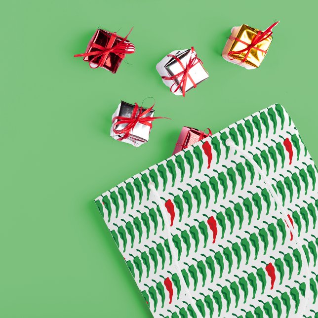 Red & Green Chile Pepper Pattern Medium Gift Bag (Creator Uploaded)