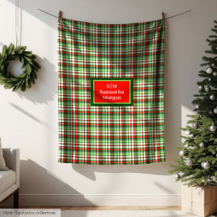 Red Green Christmas Blanket Modern Cosy Style