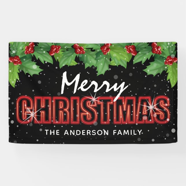 Red Green Christmas Party Banner (Horizontal)