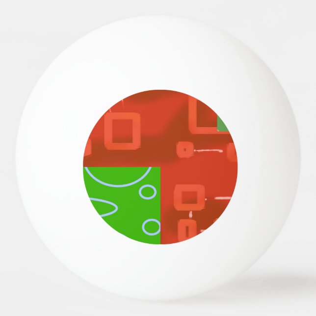 Red Green Christmas  Ping Pong Ball (Front)