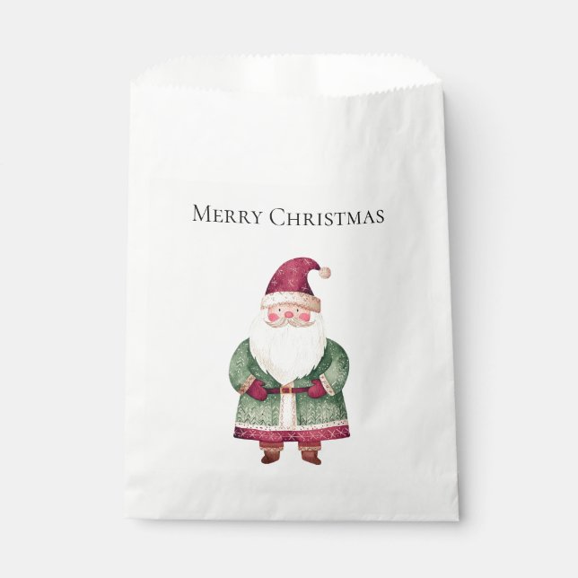 Red Green Christmas Santa Claus Favour Bags (Front)