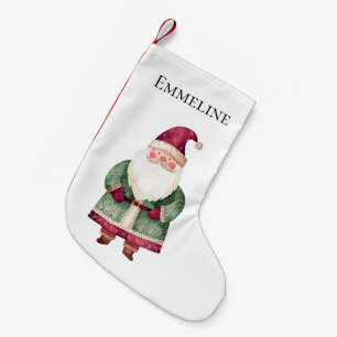 Red Green Christmas Santa Claus Small Christmas Stocking