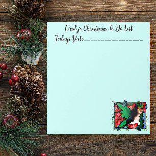 Red Green Christmas Solstice Fairy Notepad