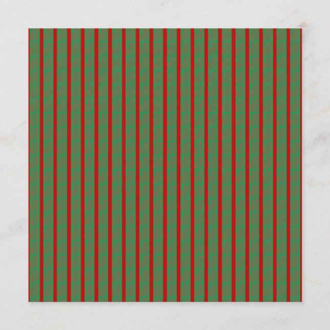 Red Green Christmas Stocking Folded Thank You Card (Front)