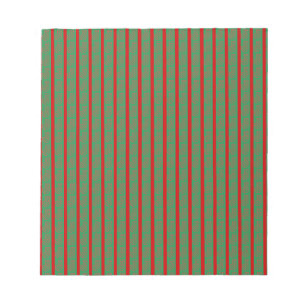 Red Green Christmas Stocking on Green Red Notepad