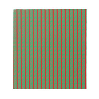 Red Green Christmas Stocking on Green Red Notepad