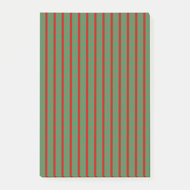 Red Green Christmas Stocking on Green Red Post-it Notes (Front)