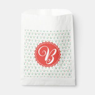 Red & Green Christmas tree  Favour Bags