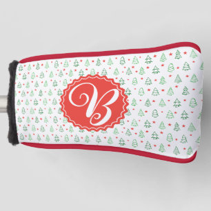 Red & Green Christmas tree Golf Head Cover