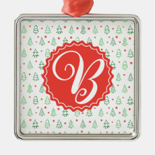 Red & Green Christmas tree  Metal Tree Decoration