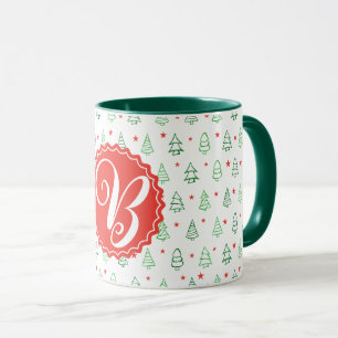 Red & Green Christmas tree Mug