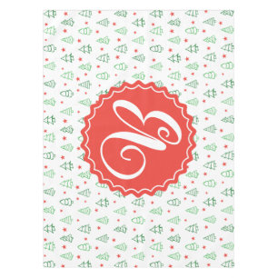 Red & Green Christmas tree  Tablecloth