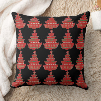 Red Green Christmas Trees Cushion