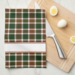Red, Green & Cream Plaid Tea Towel