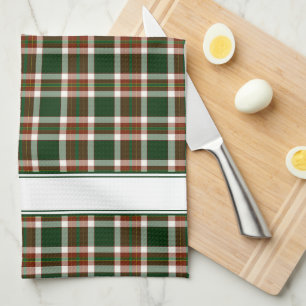Red, Green & Cream Plaid Tea Towel