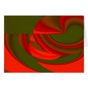 Red & Green Cubist Abstract